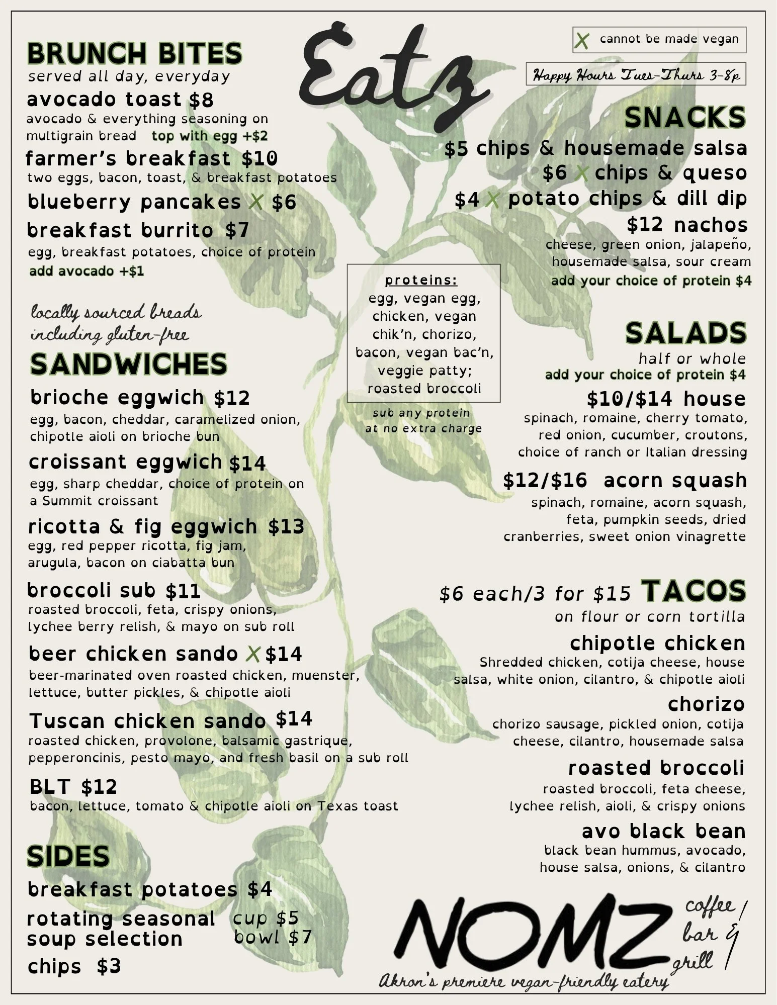 Menu — NOMZ